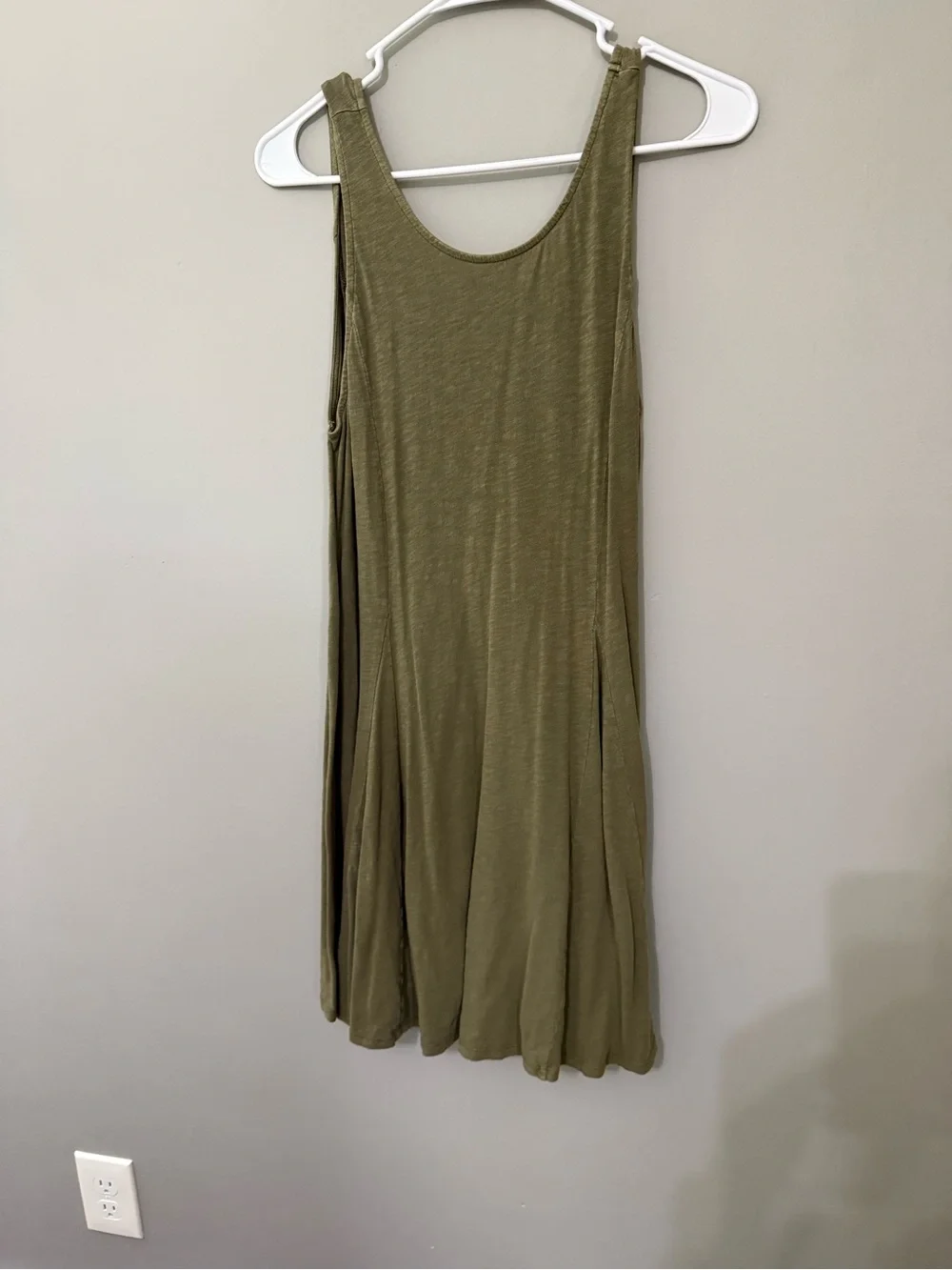 Olive Green Swing Tank Dress
